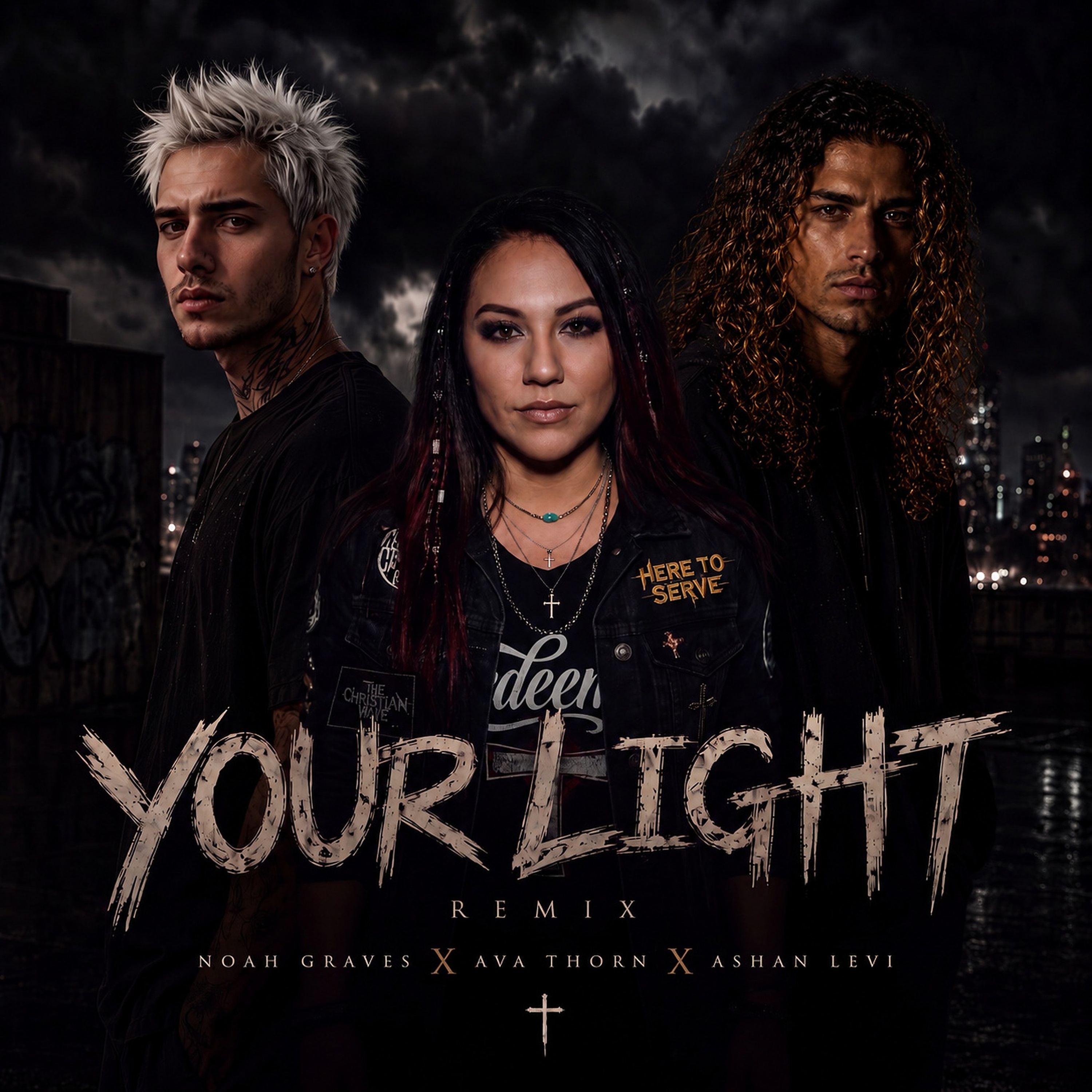 Your Light Remix cover art featuring Noah Graves, Ava Thorn, and Ashan Levi